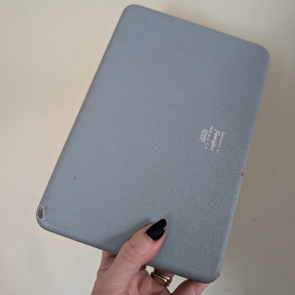 Vintage Gray Blue Floral Jewelry Box - Picture 7 of 13